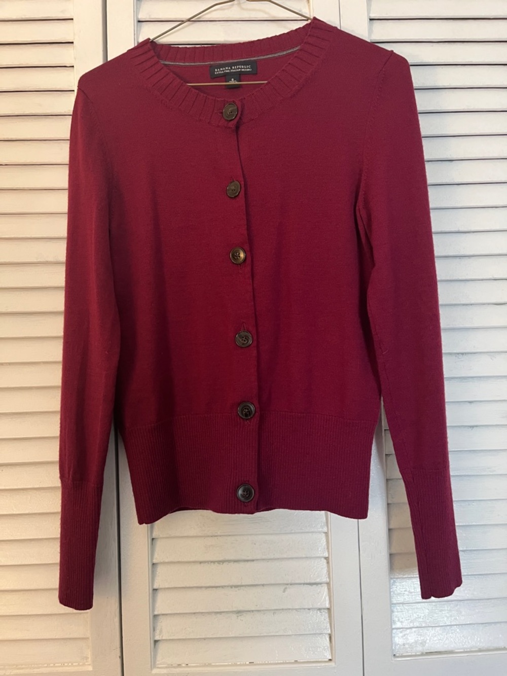 Banana Republic Women's Button-Front Cardigan - Burgundy